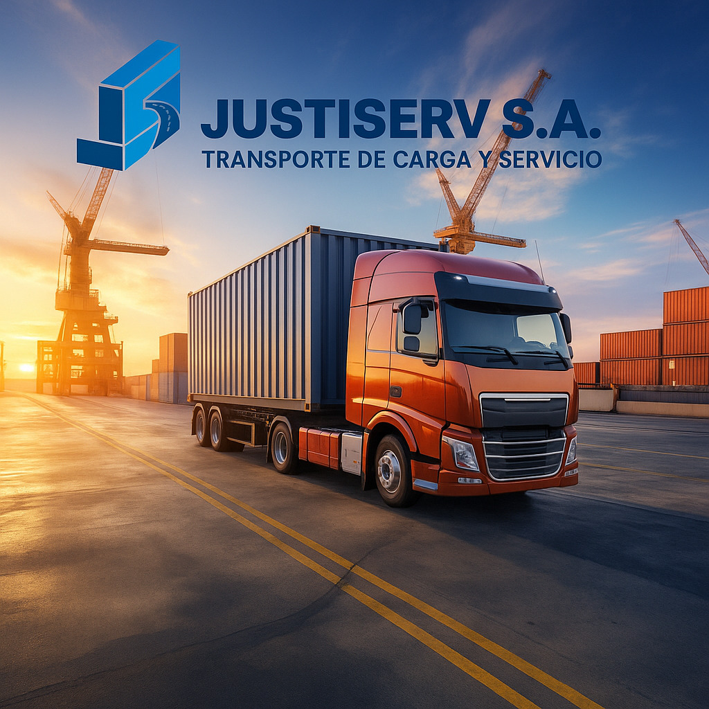 Camión de transporte JUSTISERV S.A.